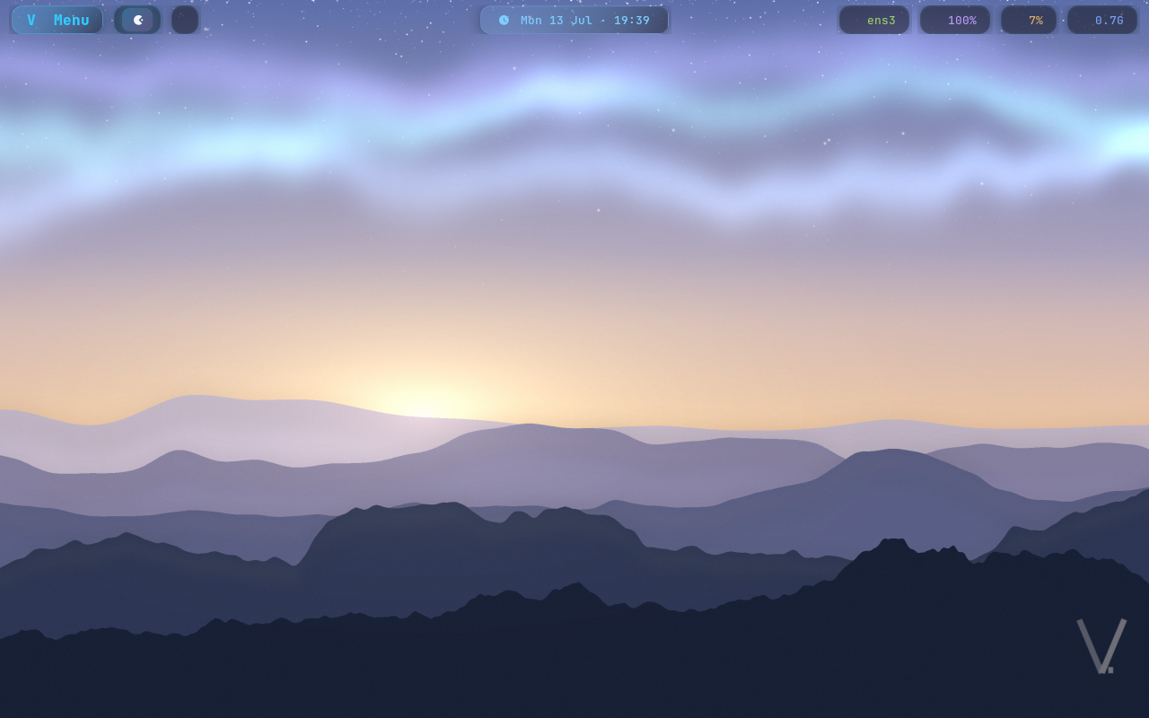 walker launcher — search field with app list, keyboard-first