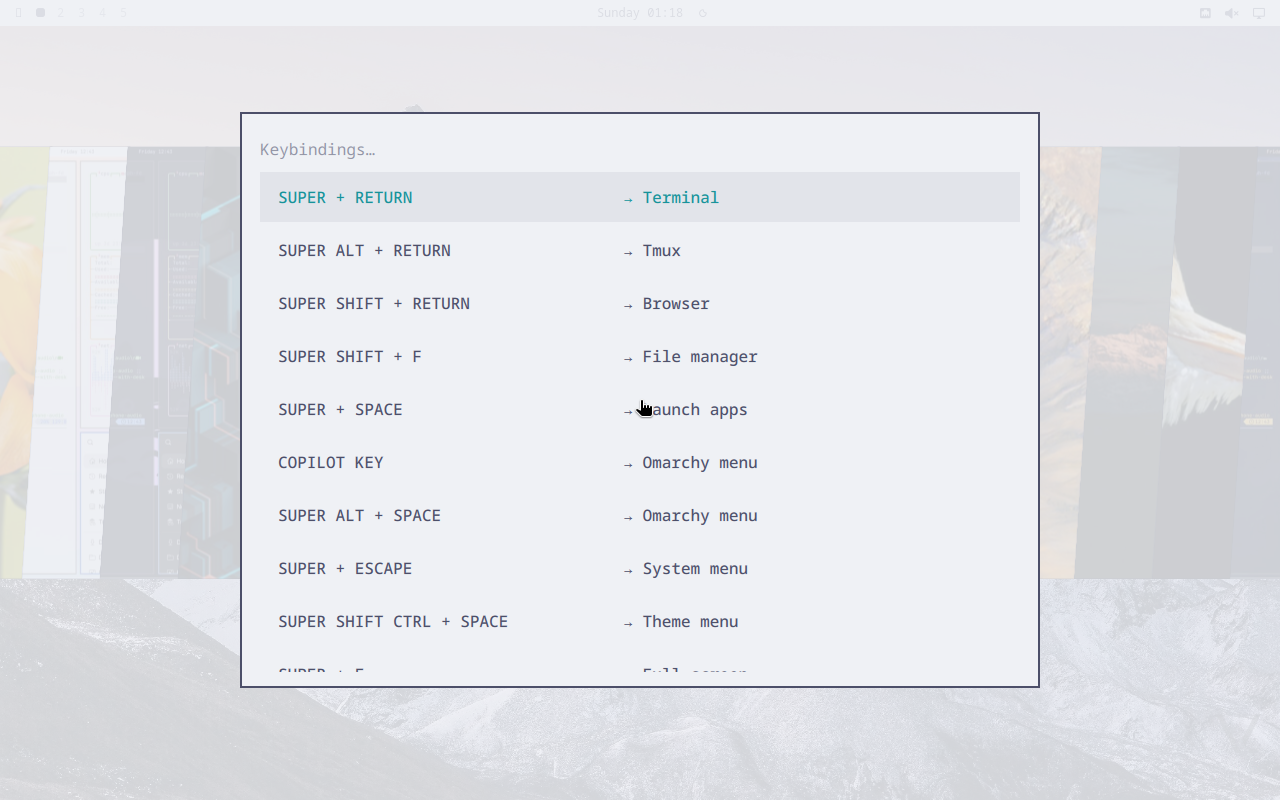 full desktop with summit active