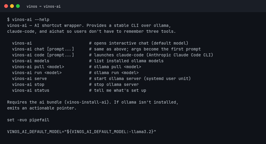 vinos-ai --help output