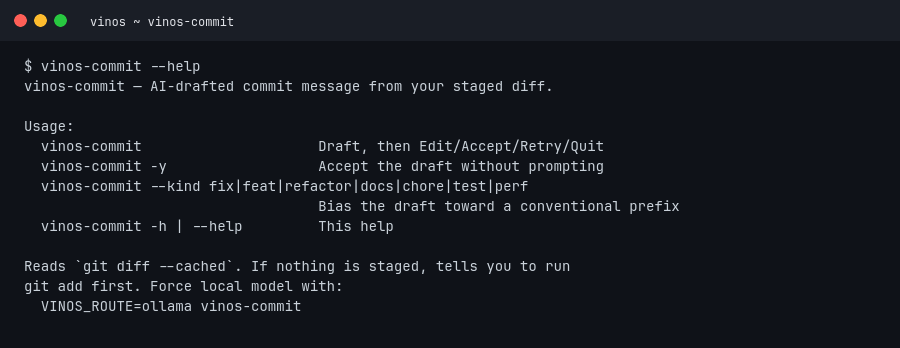 vinos-commit --help output