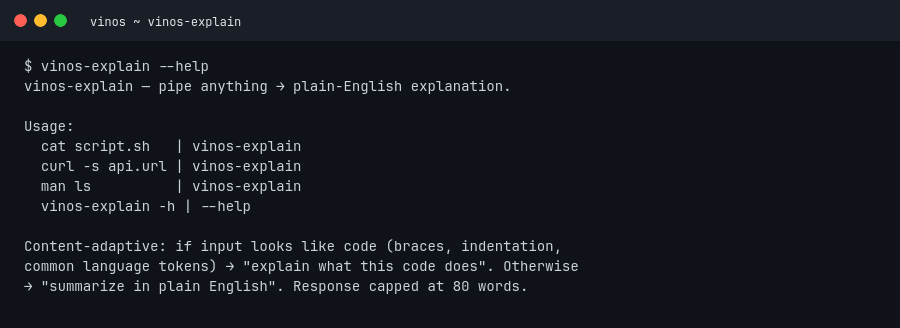vinos-explain --help output