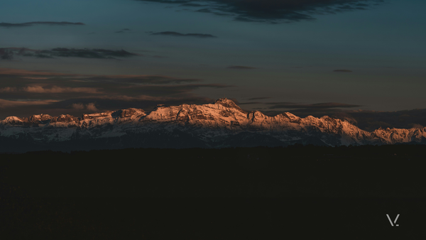 dusk — alpenglow at sunset